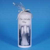 Bride & Groom Wedding Pillar Candle