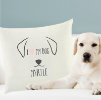 Personalised Dog Features Cushion Cover