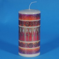 Festive Christmas Pillar Candle