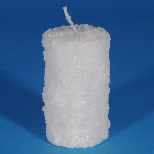 Medium Frosted Pillar Candle