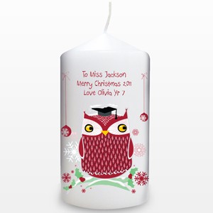Christmas Owl Candle